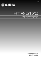 Yamaha HTR-5170 - Owners Manual